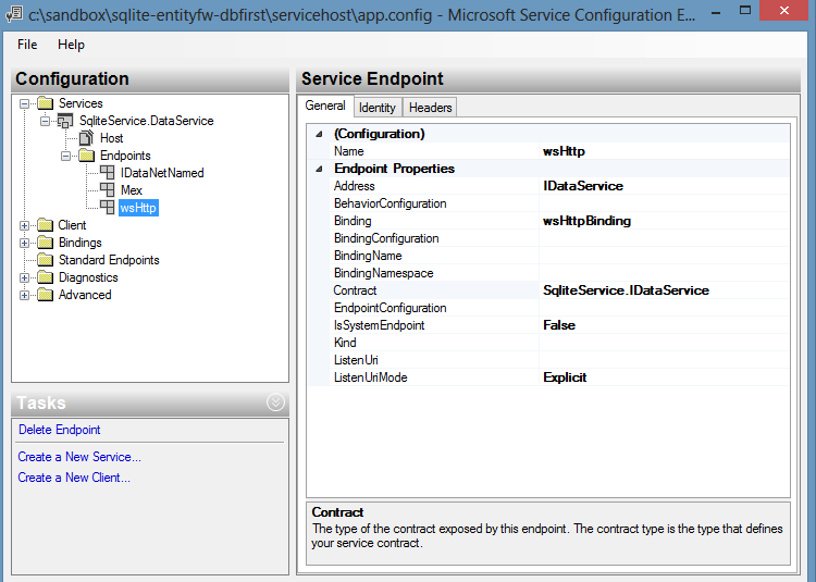 Wcf service endpoint